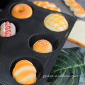 Non-stick perforated bakery round shape silicone molds